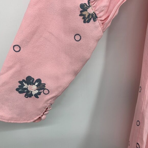 Free People Dress Sunshadows Mini Pink Floral Long Sleeve NWT - Picture 9 of 16